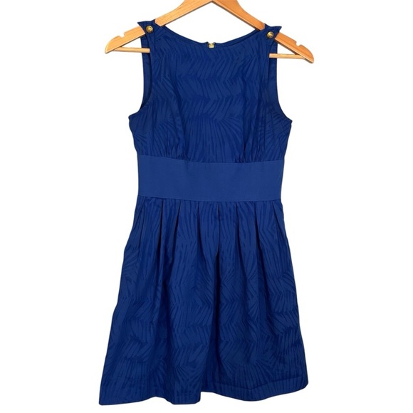 Armani Exchange Cobalt Blue Sleeveless Mini A Line Dress Sz 2‎ Party Cocktail - Picture 1 of 11